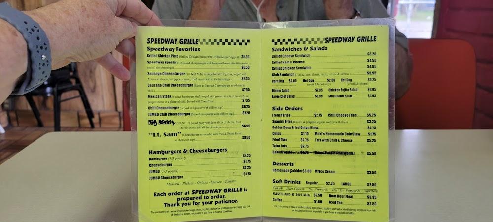 Speedway Grille Menu image 3